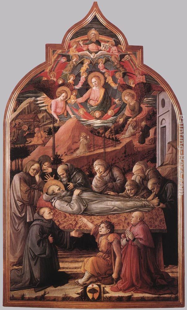 Funeral of St Jerome painting - Fra Filippo Lippi Funeral of St Jerome art painting